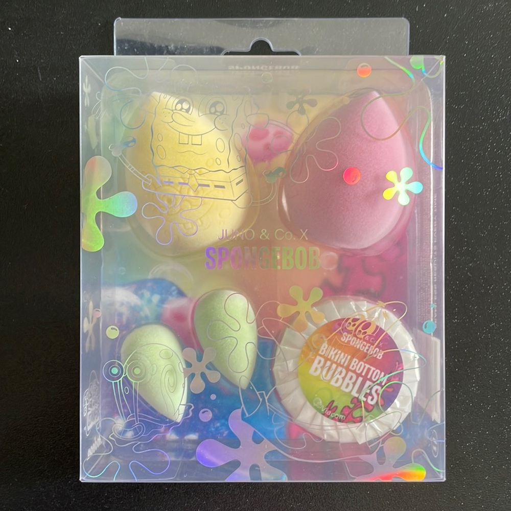 Juno & Co. x SpongeBob SquarePants beauty sponges and soap set